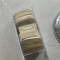 Earth tone high elasticity hair ties set in a transparent box with minimalist design - Coffee & Khaki