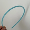 Detail of light blue thin headband featuring non-slip inner teeth for secure hair styling - Thin Blue