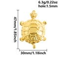 18k gold-plated sea turtle pendant with 47mm height and 6.3g weight dimensions - Gold Turtle (S2729-G)