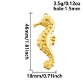 18k gold plated stainless steel seahorse pendant with product size measurements - Gold Seahorse (S2730-G)