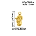 Pendentif hippocampe en acier inoxydable doré 13x7mm pour bijoux DIY et artisanat - Hippocampe (S2766-G)