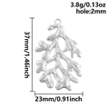 Ciondolo corallo argento per gioielli fai-da-te con dimensioni e peso esatti - Ramo di Corallo Argento Grande (S2760-S)