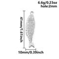 Pendentif poisson en acier inoxydable 304 pour bijoux avec dimensions et poids - Poisson (S2800-S)