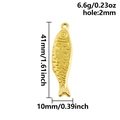 Pendentif poisson en acier inoxydable doré 304 avec texture écaille et 41mm de long - Poisson (S2800-G)