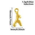 Pendentif branche organique en forme de Y en acier inoxydable doré 304 pour bijoux - Corail (S2806-G)