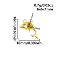 Pendentif dauphin en acier inoxydable doré 304 pour collier DIY avec mesures - Dauphin (S2822-G)