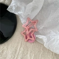 Dettaglio di fermagli per capelli a stella rosa glitterata con finitura luccicante - Stella (H6.3) / Rosa Chiaro (Glitter)