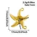 Connecteur étoile de mer doré en acier inoxydable 304 pour bijoux DIY - Étoile de Mer (S2824-G)