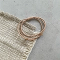 Élastique à cheveux beige élégant avec boules dorées ornées de strass brillants - Kaki (Strass Boule)