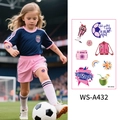Sports style waterproof temporary tattoo stickers for kids with football and pop star designs - Ws-a432 / 120*76mm