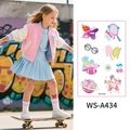 Sporty waterproof cartoon tattoo stickers for kids trendy style apparel accessory - Ws-a434 / 120*76mm