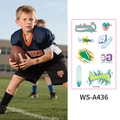 Tatuaggi temporanei in stile sportivo per bambini con football e cartoni animati - Ws-a436 / 120*76mm