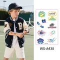 Adesivi per tatuaggi sportivi per bambini, modello WS-A438 con tema tennis sport - Ws-a438 / 120*76mm