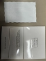 Set of white velvet jewelry cleaning cloth with paper packaging bag for silver care - Silver Polishing Cloth (minimum Order Of 3); 6.5*10cm