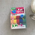 Macro shot of colorful baby-sized elastic hair bands in a transparent storage box - Rose Red Blue Heart