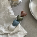 Detailed close-up of colorful heart-shaped hair clips with smooth pearlescent texture - Mixed Color Heart (Hair Clip)