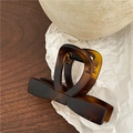 Detailed close-up of tortoise shell bow hair claw with high-quality matte finish texture - Matte Bowknot Straight (Yellow Tortoiseshell) / Matte Yellow Tortoiseshell Straight Style