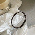 Zweistrangiges Haargummi mit Leopardenmuster, hoher Elastizität und dunklem Metallclip - G3.1 Einzelnes (leopardenmuster) Gummiband