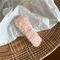 Graziosa molletta rettangolare in maglia mohair rosa con texture morbida - Rosa Chiaro