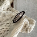Detail of coffee-colored oval clip with micro-set rhinestones and Creation France engraving - Coffee