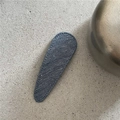 Denim blue teardrop snap hair clip with woven fabric texture for women and girls - Dark Blue Full Water Drop