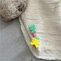 Detailed macro view of creative green and yellow resin hair clips with ribbed texture - Creative Bear Style (F7.2 Type H 1 Bear Duckbill Clip)