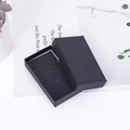 Boîte cadeau rectangulaire noire avec insert en mousse pour bijoux et porte-clés - Boîte cadeau