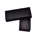 Rectangle black gift box with textured surface and sparkle sponge insert for jewelry - Gift Packaging Box (Box)