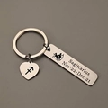 Silver stainless steel Sagittarius zodiac keychain with heart pendant and date tag - Sagittarius