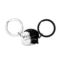 Cute black and white hugging cat stainless steel keychains for couples and friends - Black And White Cartoon Cat Pair