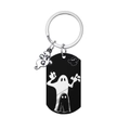 Llavero de Halloween con fantasma, amuleto de letra G y colgante para mochilas - Impresión en Color de una Sola Cara (N.º 846589)