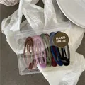 Set di 7 fermagli per capelli BB ovali opachi colorati per ragazze in confezione regalo - Opaco Ovale
