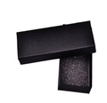 Rectangle black textured paper jewelry gift box with sparkling sponge lining for packaging - Gift Box Only (Without Keychain)