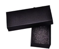 Elegante confezione regalo nera rettangolare con imbottitura interna in spugna - Confezione Regalo Nera (5093887181773)