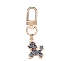 Cute golden poodle alloy keychain pendant with black enamel finish for AirPods and bags - Poodle (Black)