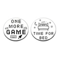 Double-sided pixel art metal decision coins featuring game and sleep themes - Game and Bedtime Theme (款式B3x3) / 3x3