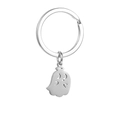 Porte-clés en acier inoxydable poli avec pendentif fantôme ange pour sacs à dos - Ange