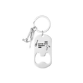 Macro shot of bottle opener keychain with Love You Daddy engraving and tool charms - Daddy Style