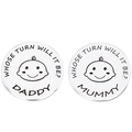 Creative stainless steel newborn decision coins for daddy and mummy in silver finish - J02 Style (10.5g)