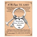 Llavero de acero inoxidable para Papá con mini herramientas y tarjeta de regalo - Plateado Con Tarjeta