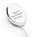 Durable stainless steel ice cream spoon featuring Dad's Ice Cream Shovel engraving - Dad's Ice Cream Shovel Style(ice cream004)