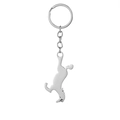 Silver stainless steel horse-shaped keychain bottle opener with a polished finish - Horse Bottle Opener Keychain