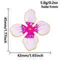 Detalle del colgante de pétalo violeta degradado de 45mm con agujero de 1mm - Flor Degradado Blanco y Rojo (S2933)