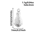 Pendentif texturé en acier inoxydable 304, hauteur 16 mm et poids 1,1 g pour DIY - S2898-s [cuisse De Poulet]
