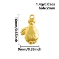 Vue détaillée d'un pendentif en acier inoxydable doré, dimensions 16mm de haut et 9mm de large - S2900-g [cuisse De Poulet]