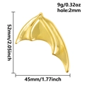 Detailed size and weight specs for gold bat wing stainless steel pendant for DIY - Gold (S2913-G)