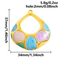 Regenbogen Seestern-Anhänger mit 18k Goldbeschichtung und buntem Emaille-Öl - Regenbogen Irregulär (S2977)