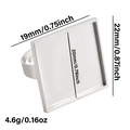 Dimensions détaillées pour support de bague carrée en acier avec anneau ajustable DIY - Style Argent (J962-S)