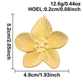 Detaillierte Spezifikationen des 18k vergoldeten Blumenanhängers mit gebürsteter Textur - Gold (S3012-G)