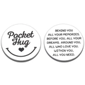 Gettone Pocket Hug in acciaio inossidabile con incisione ispiratrice per un regalo a due facce - Regalo Ispiratore B